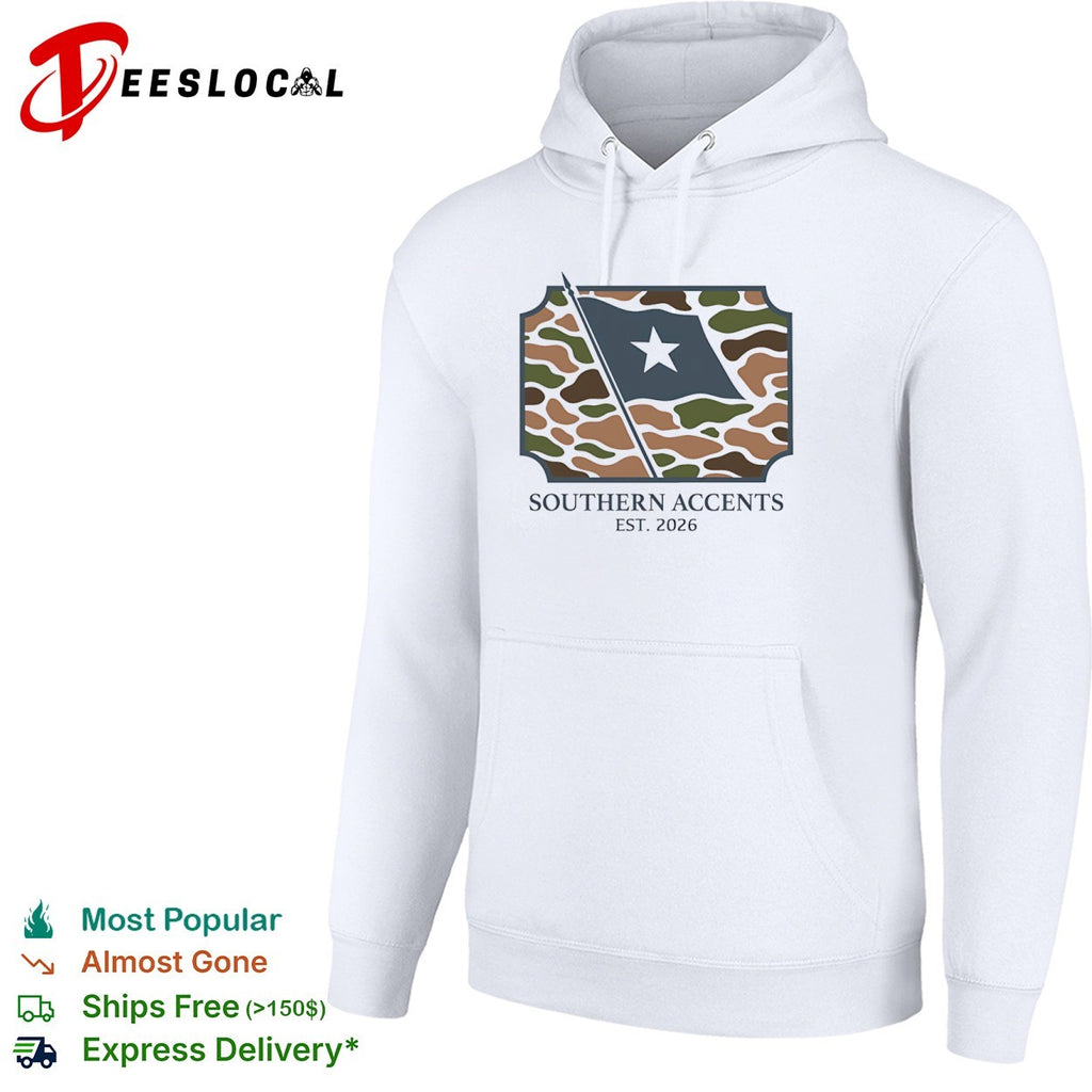 Southern Accents est 2026 camo flag shirt