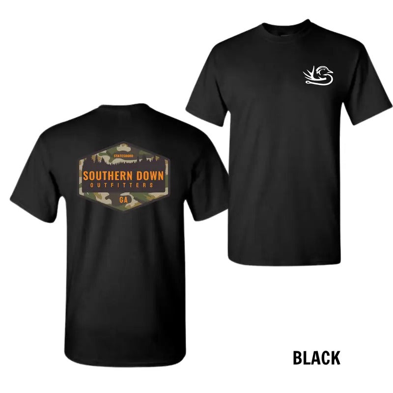 Southern Down Outfitters Camo Logo T-Shirt