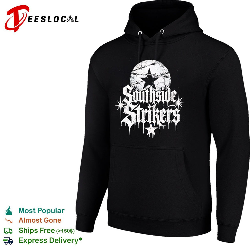 Southside Strikers Barbed Wire Star Gothic Lettering Logo shirt
