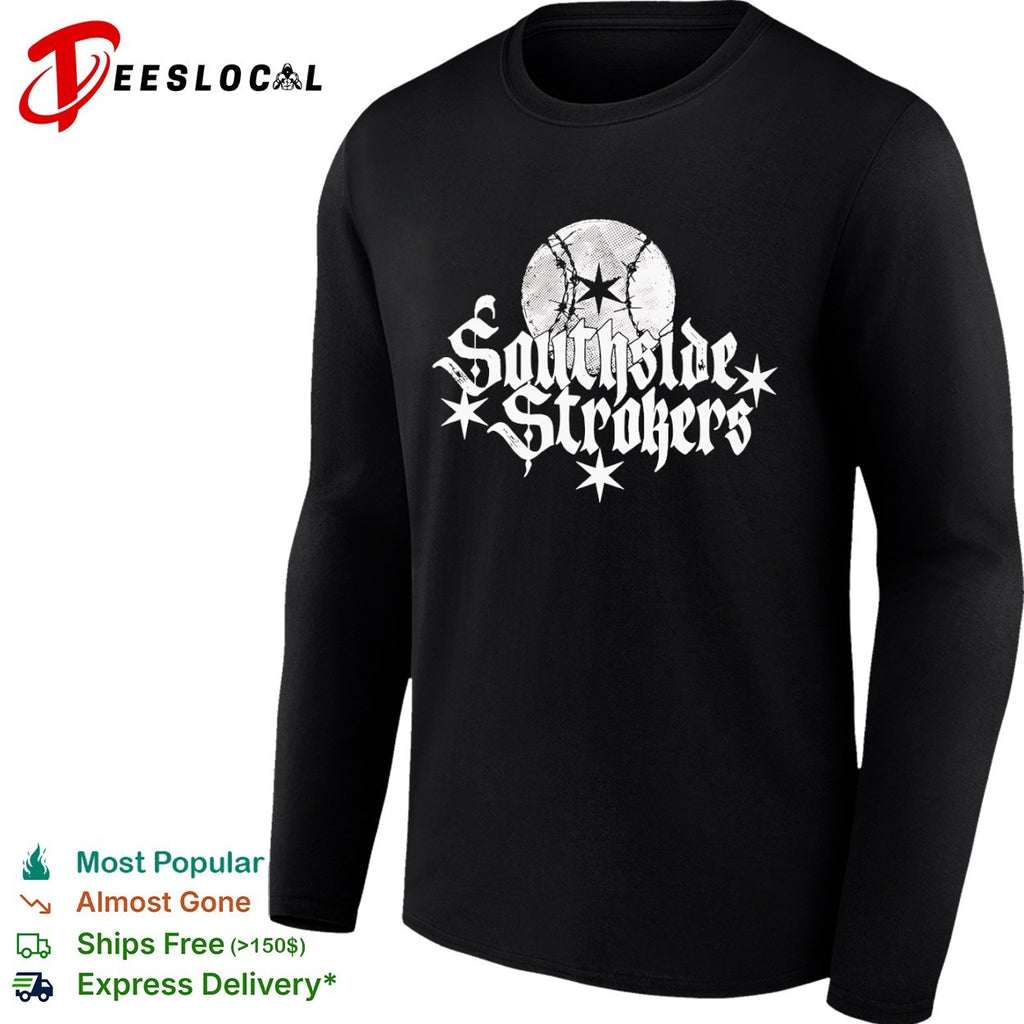Southside Strokers Chicago Baseball White Star Barbed Wire Shirt
