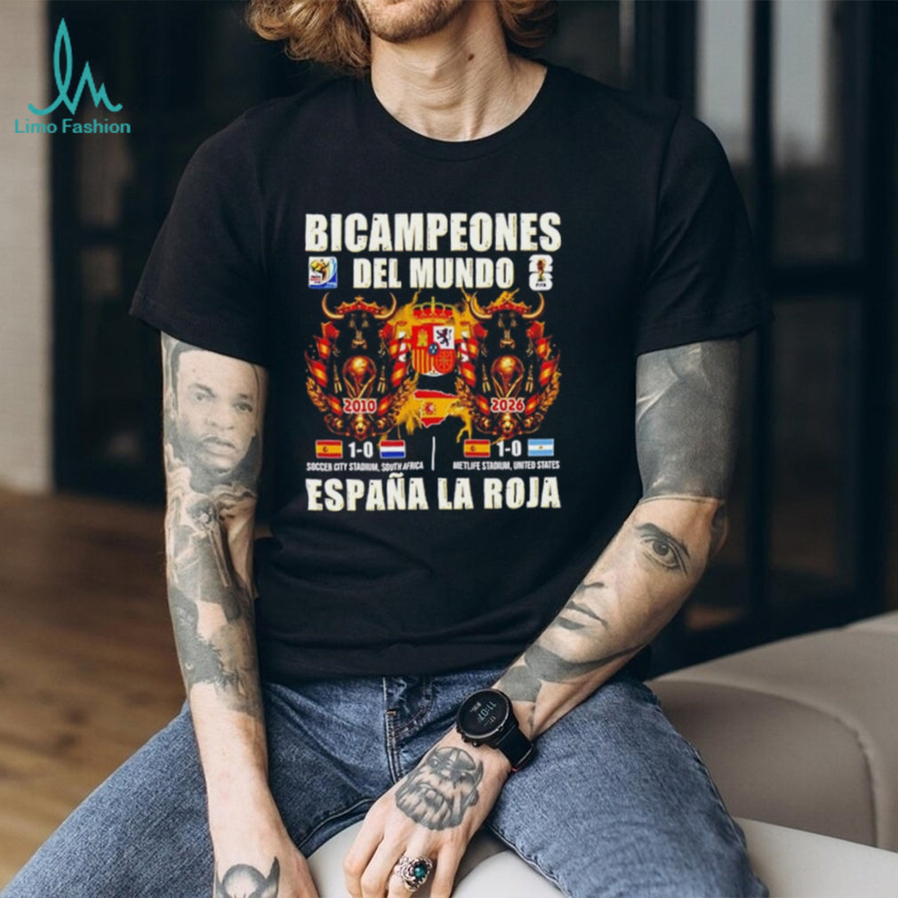 Spain Bicampeones Del Mundo Espana La Roja World Cup 2026 shirt