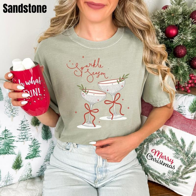 Sparkle Cocktail Season Comfort Colors T-Shirt 'PFNLB' Hoodie, Sweatshirt | PodTeesHub.com