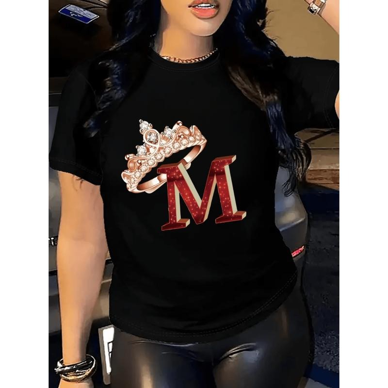 Sparkling Red Glitter Graphic T Shirt For Women Casual Round Neck Short Sleeve Top Perfect For Carnival Mothers Day And...