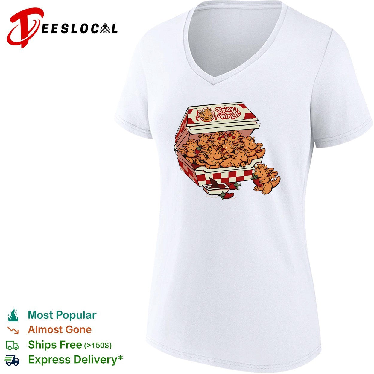 Spicy Wings a box of cute dragons shirt