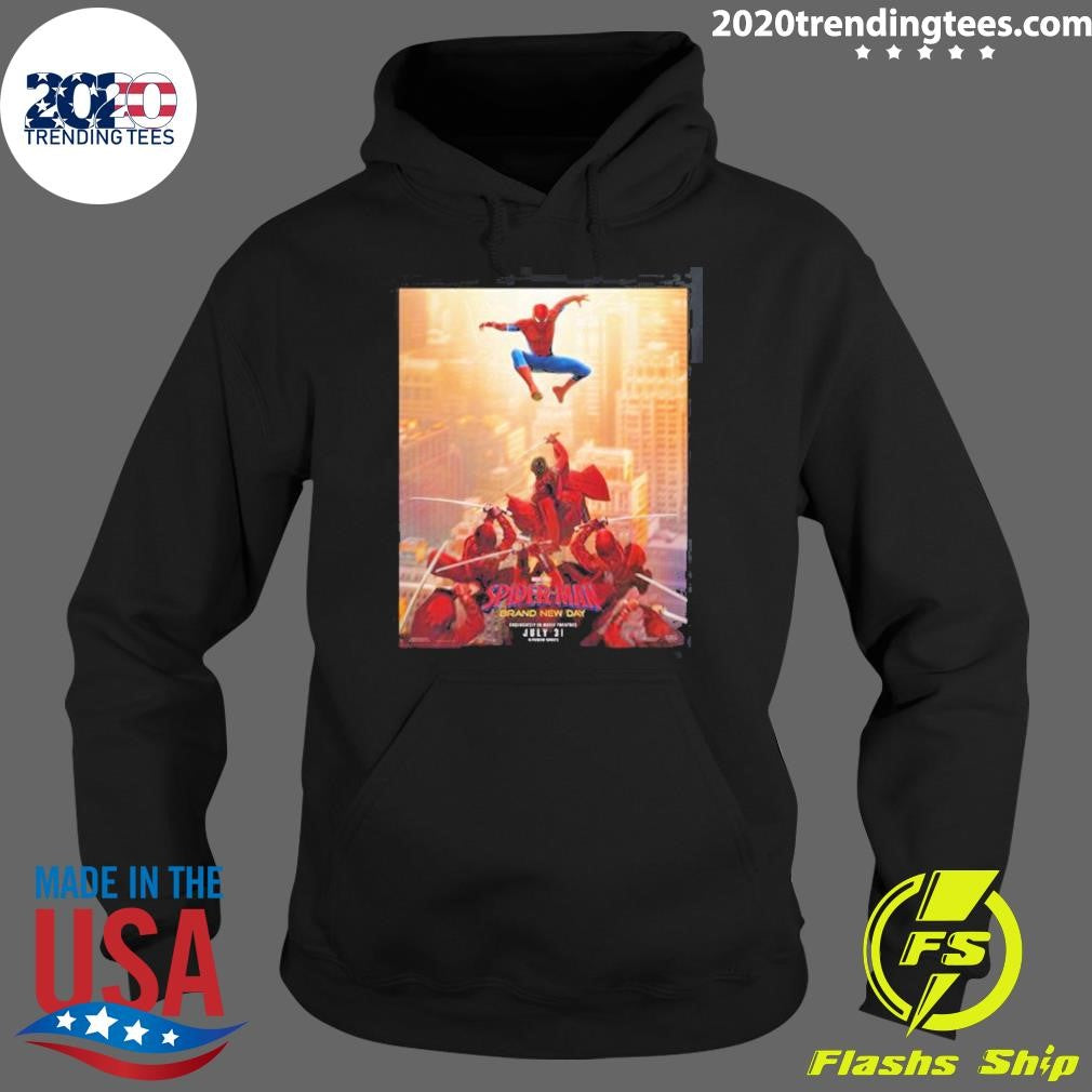 Spider-Man Brand New Day Movie Official Poster Peter Vs The Hand Shirt
