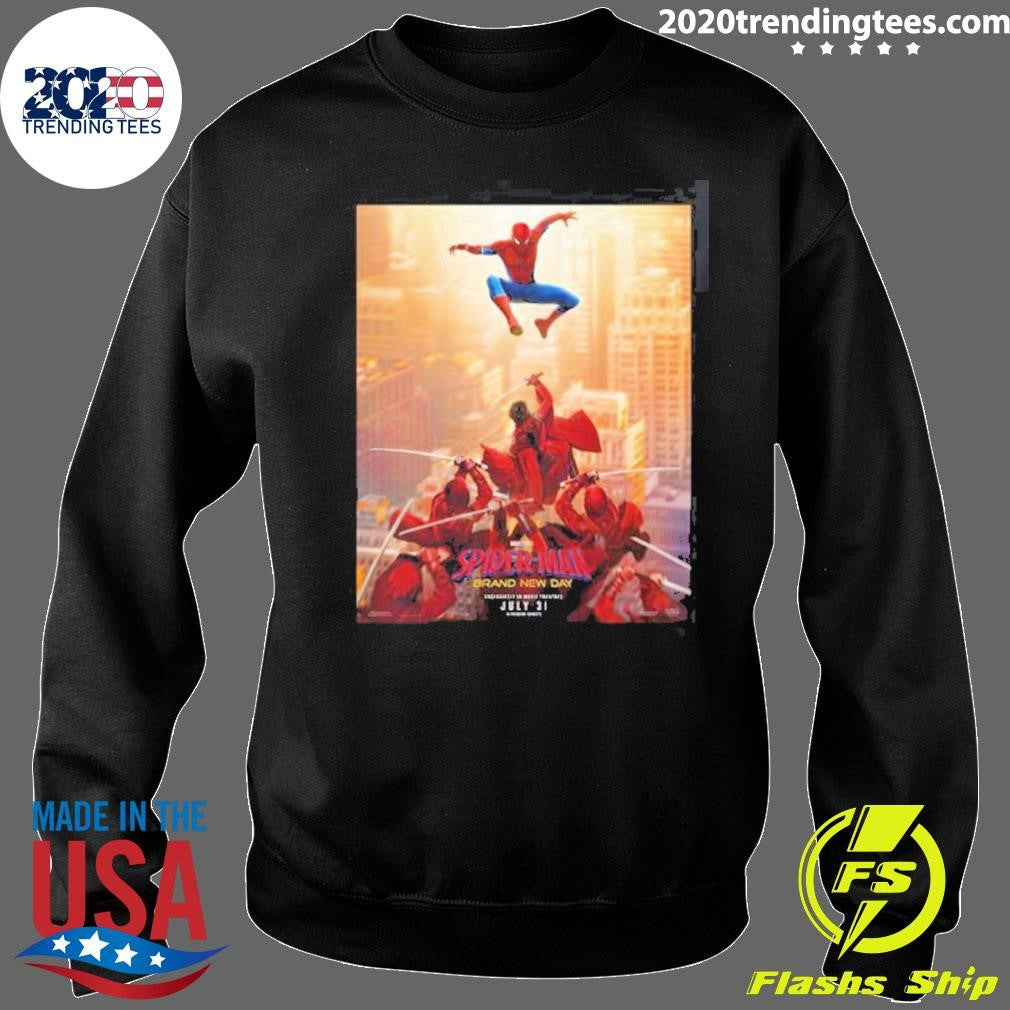Spider-Man Brand New Day Movie Official Poster Peter Vs The Hand Shirt