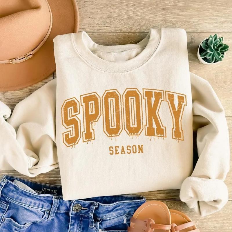 Spooky Season Sweatshirt, Retro Spooky Shirt, Spooky Halloween, Womens Halloween Shirt, Fall Vibes, Cozy Season Shirt,...
