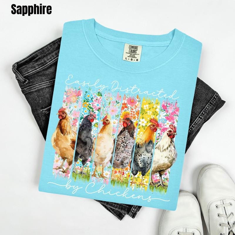 Springtime Chickens Comfort Colors T-Shirt 'BFNLB' Hoodie, Sweatshirt | PodTeesHub.com