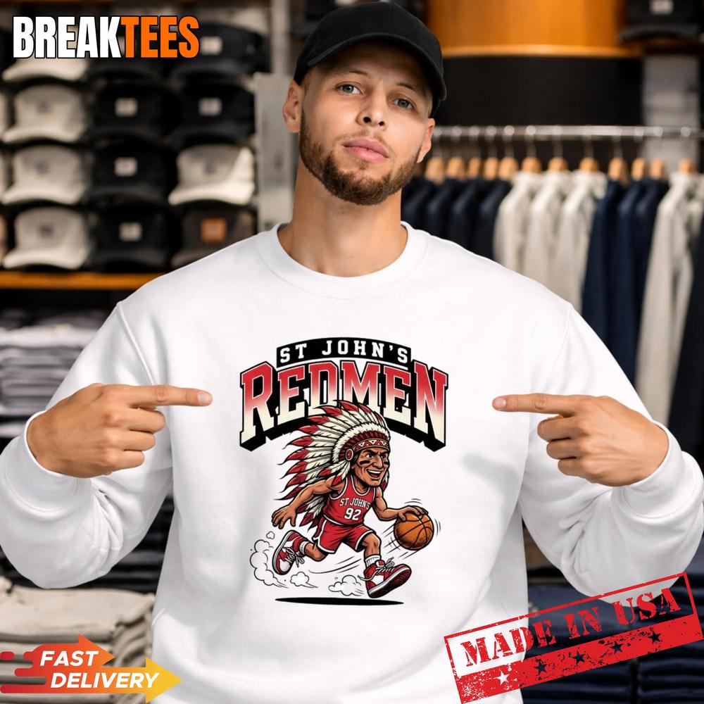 St Johns Redmen Basketball Cartoon Vintage Retro Sports Shirt