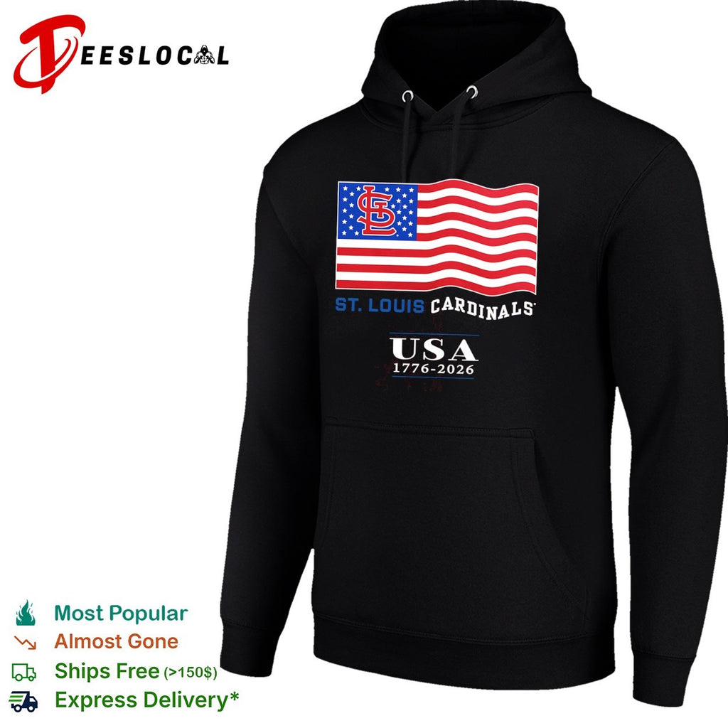 St Louis Cardinals USA 1776 2026 American Flag MLB Baseball shirt