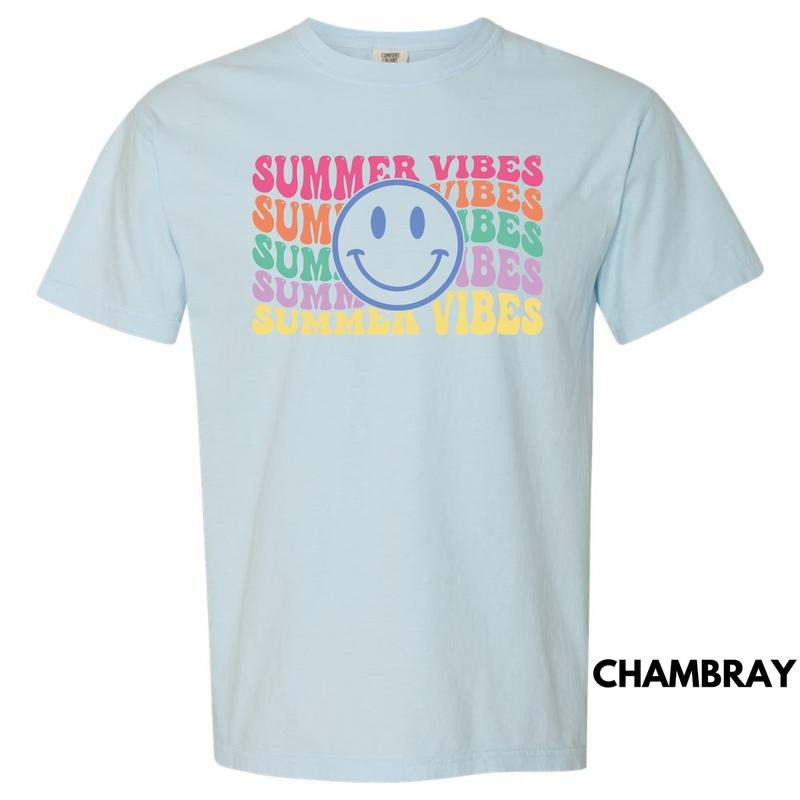 Stacked Summer Vibes Comfort Colors T-Shirt 'NLB' Hoodie, Sweatshirt | PodTeesHub.com
