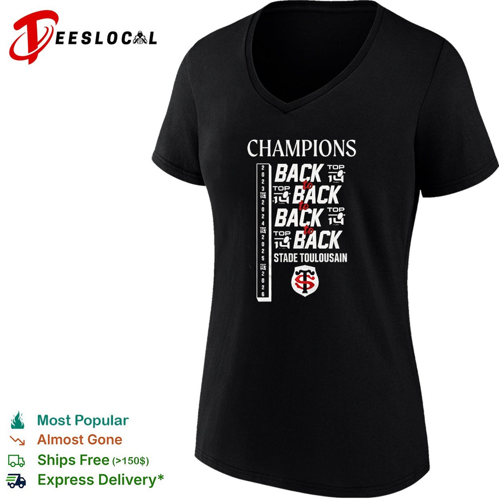 Stade Toulousain Champions Back to Back Top 14 2023 2024 2025 2026 shirt