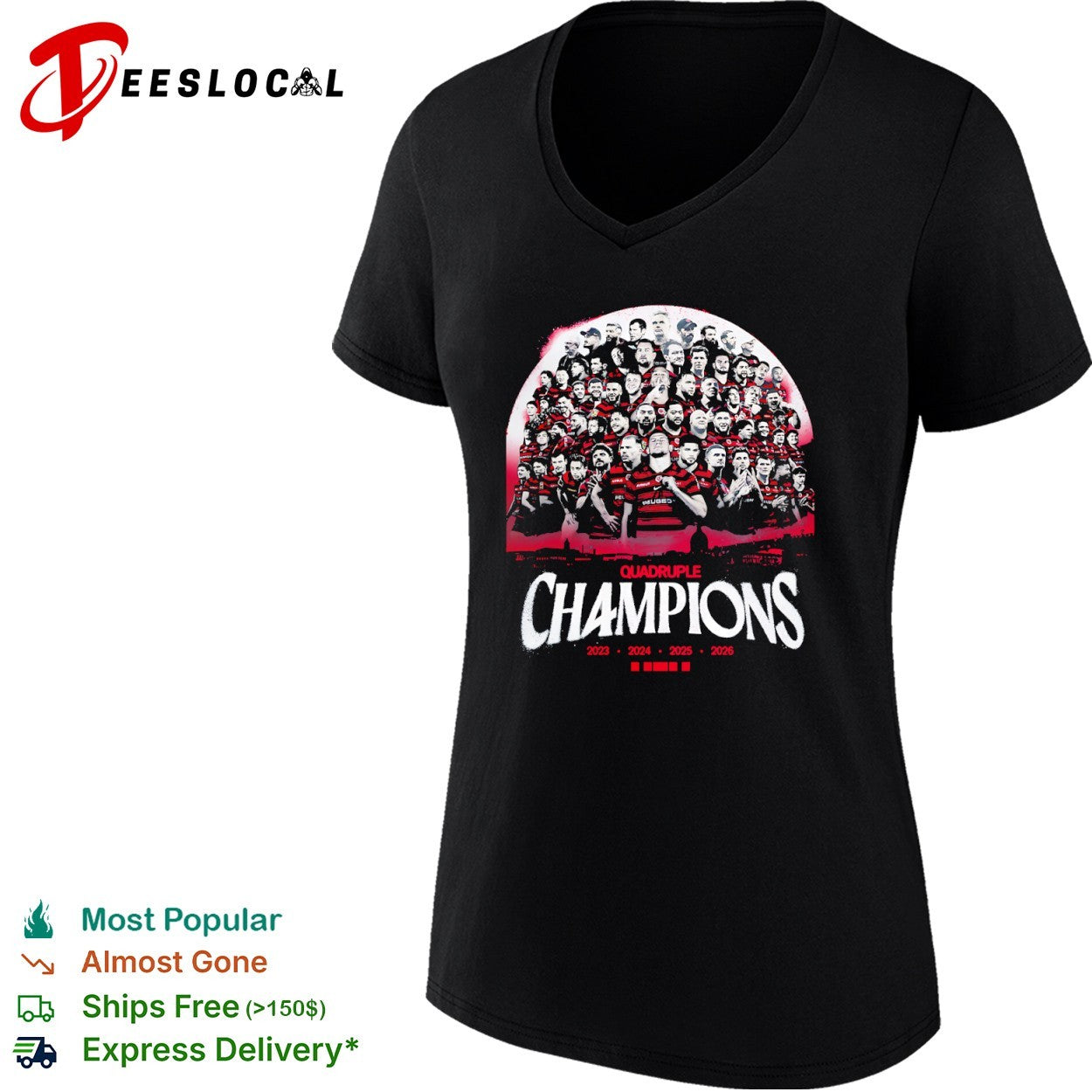 Stade Toulousain Quadruple Champions 2023 2024 2025 2026 Rugby Top 14 Shirt