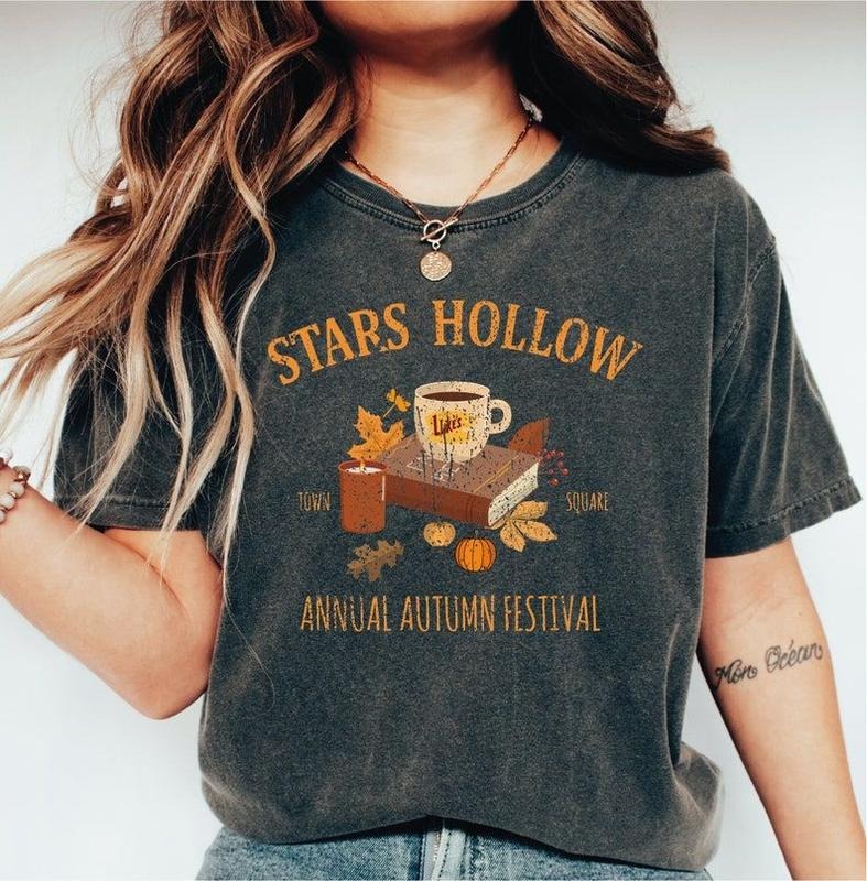 Stars Hollow Fall T-Shirt ,Stars Hollow Autumn Festival Sweatshirt, Vintage Style Stars Hollow Shirt, Luke's Diner Coffee...