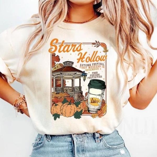 Stars Hollow Shirt, Gilmore Girls Fall Vibes TShirt, Luke's Diner Coffee Autumn Festival Sweatshirt & Shirt Hoodie