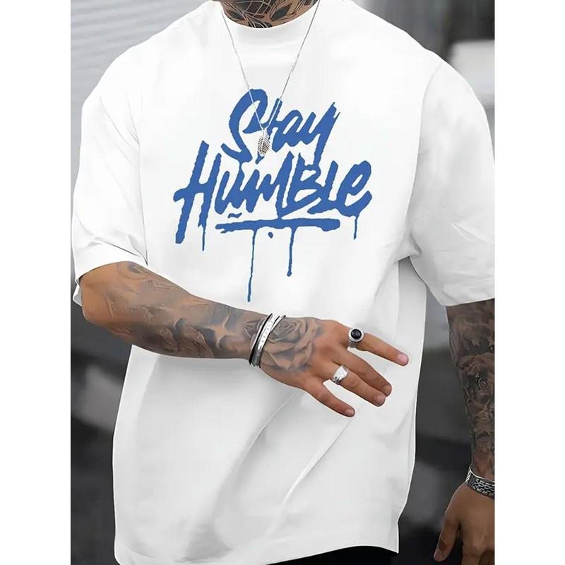 Stay Humble Cotton Tee1 pc Men's Casual Novelty "Stay Humble" T-shirt