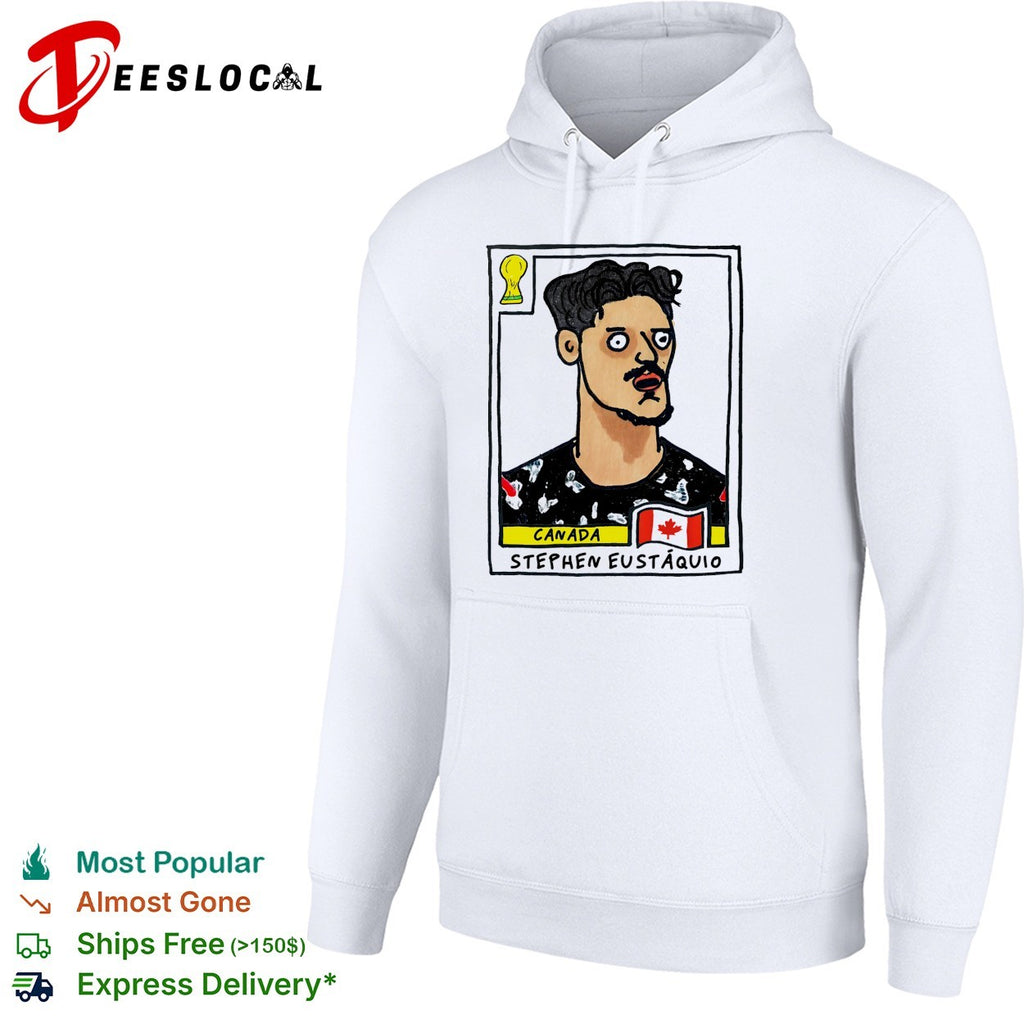 Stephen Eustáquio Canada soccer player caricature collectible card shirt