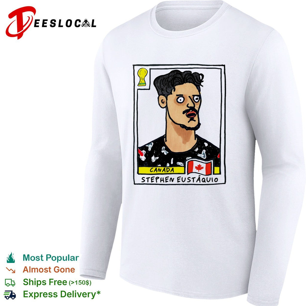 Stephen Eustáquio Canada soccer player caricature collectible card shirt