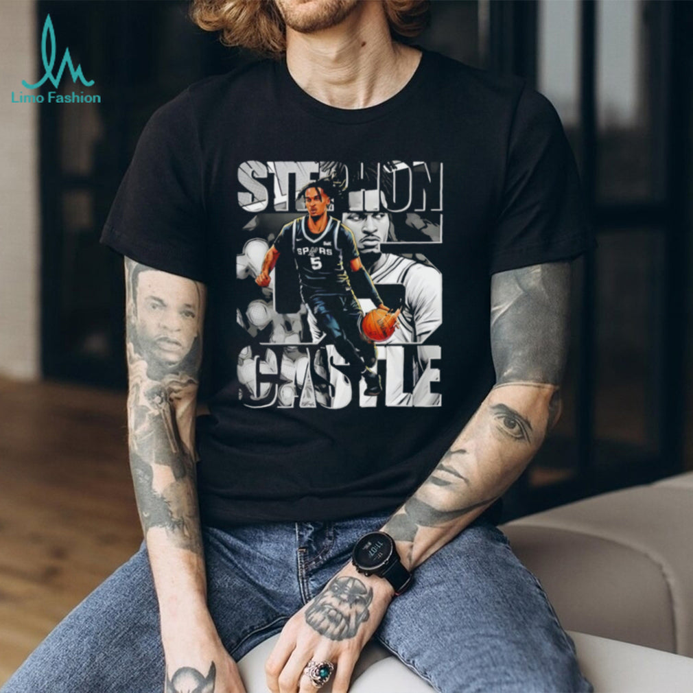 Stephon Castle #5 San Antonio Spurs Basketball Player NBA 2026 shirt