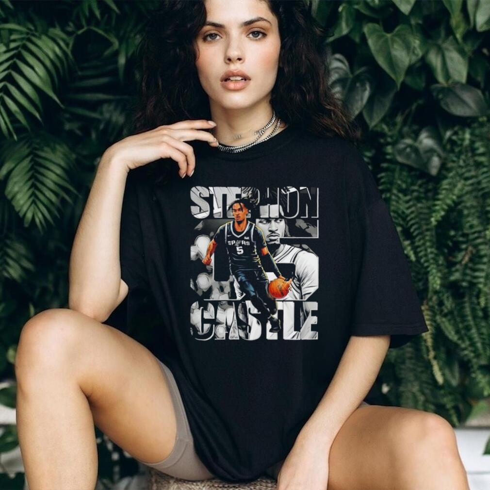 Stephon Castle #5 San Antonio Spurs Basketball Player NBA 2026 shirt