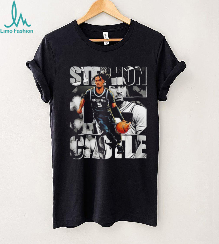 Stephon Castle #5 San Antonio Spurs Basketball Player NBA 2026 shirt