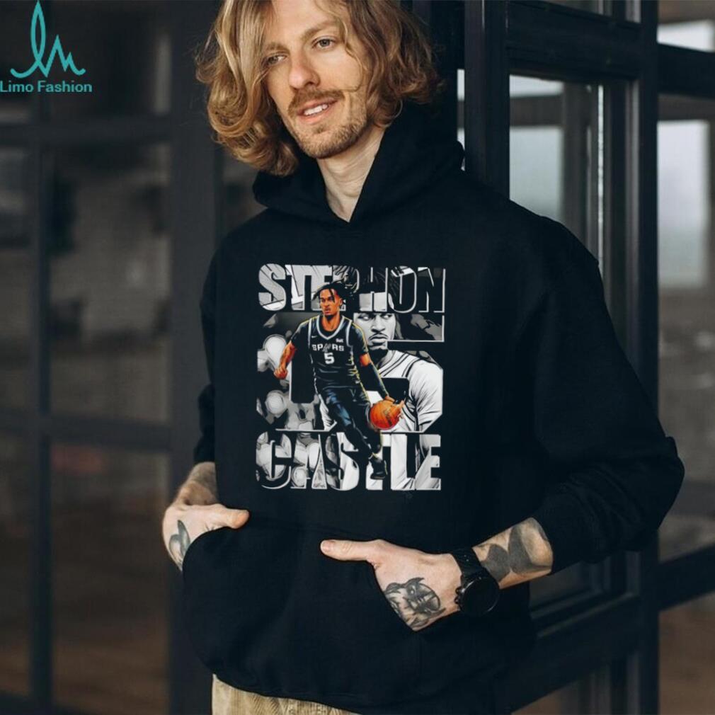 Stephon Castle #5 San Antonio Spurs Basketball Player NBA 2026 shirt