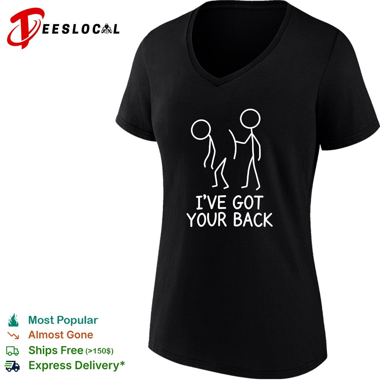 Stick figures I’ve got your back funny innuendo shirt