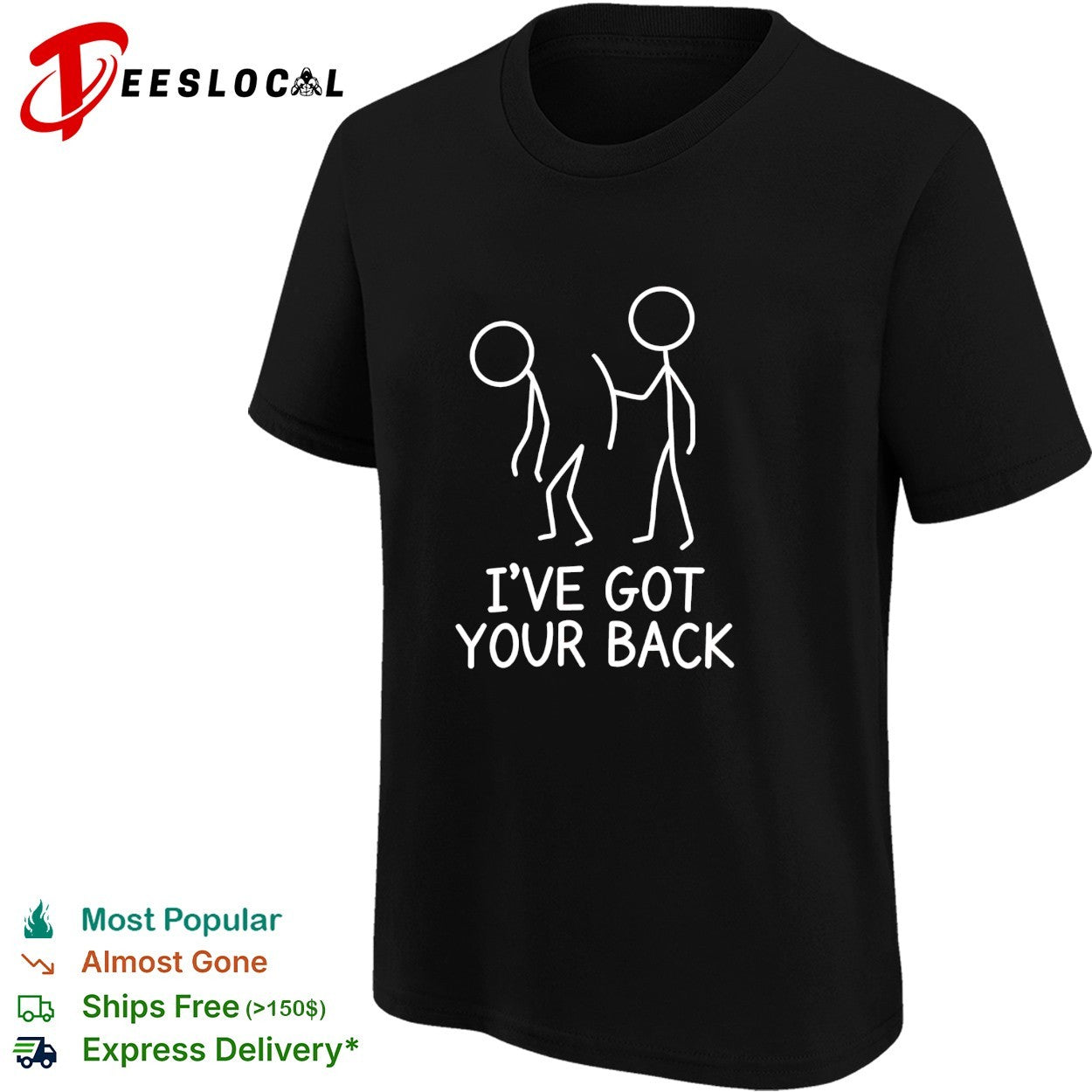 Stick figures I’ve got your back funny innuendo shirt