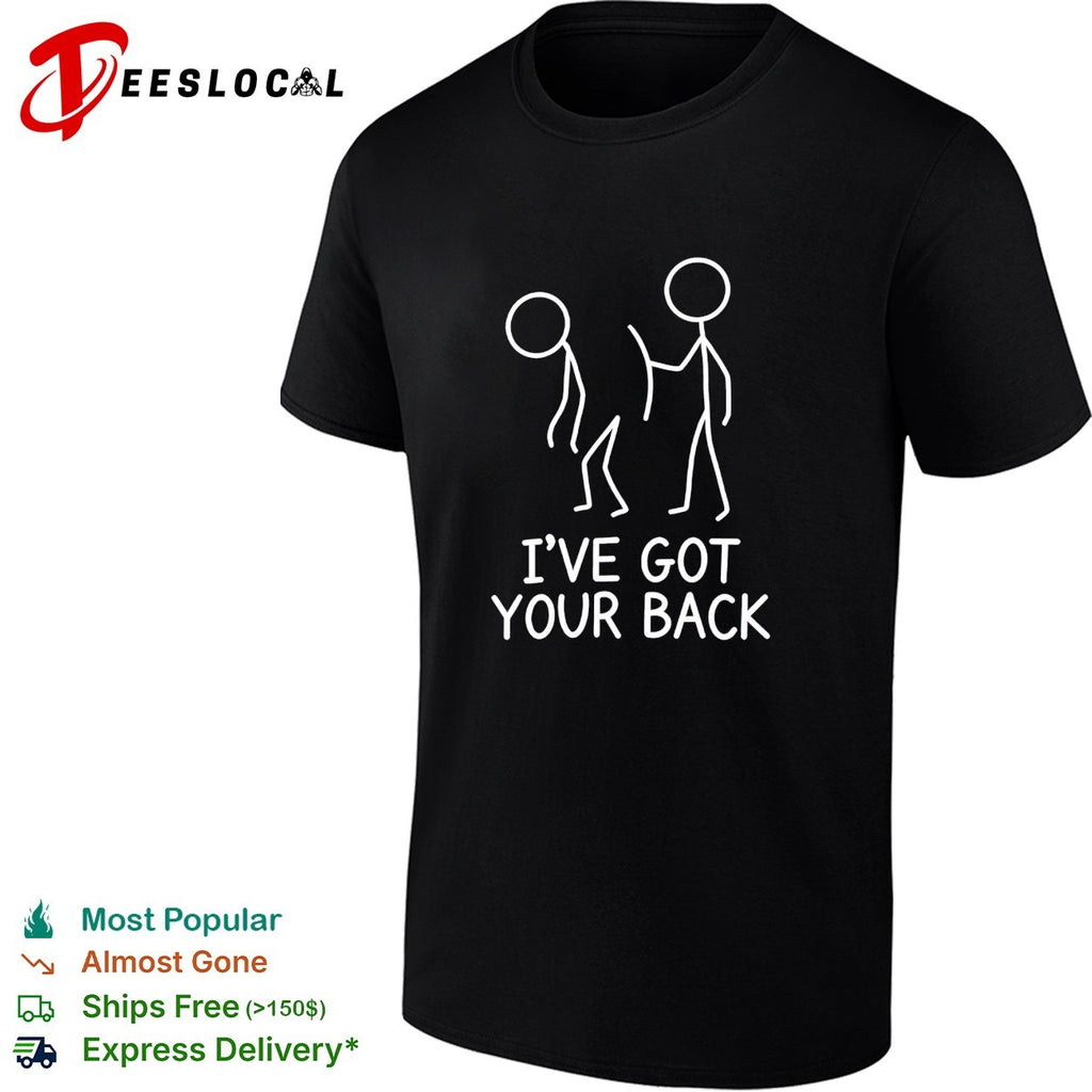 Stick figures I’ve got your back funny innuendo shirt