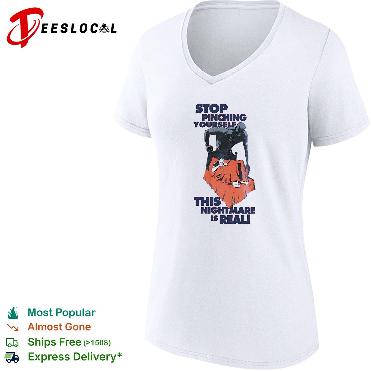 Stop pinching yourself this nightmare is real shadow figure pulling blanket off person in bed shirt