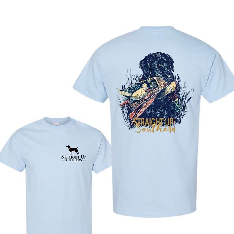Straight Up Southern Hunting Dog Graphic 2-sided Shirt, Gift For Men, Classic, Menswear Top Hoodie, Sweatshirt