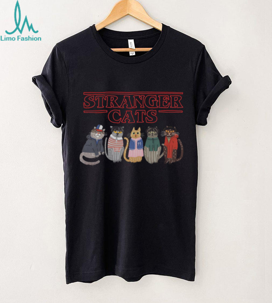 Stranger Cats Retro 80s Sci Fi Show Cute Kitten Parody T Shirt
