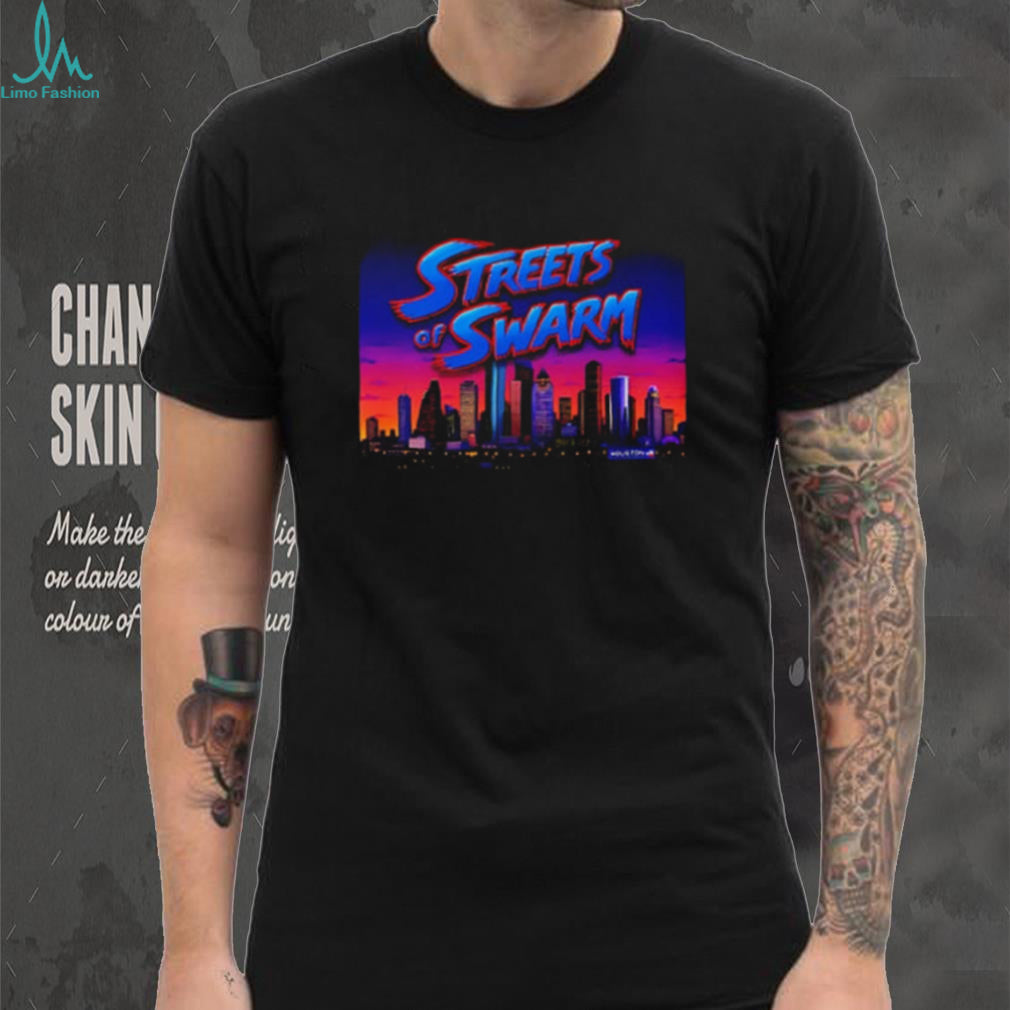 Streets of Swarm Houston Texans Arcade Skyline shirt