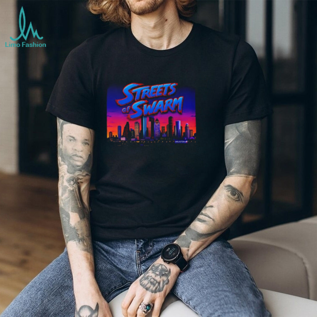 Streets of Swarm Houston Texans Arcade Skyline shirt