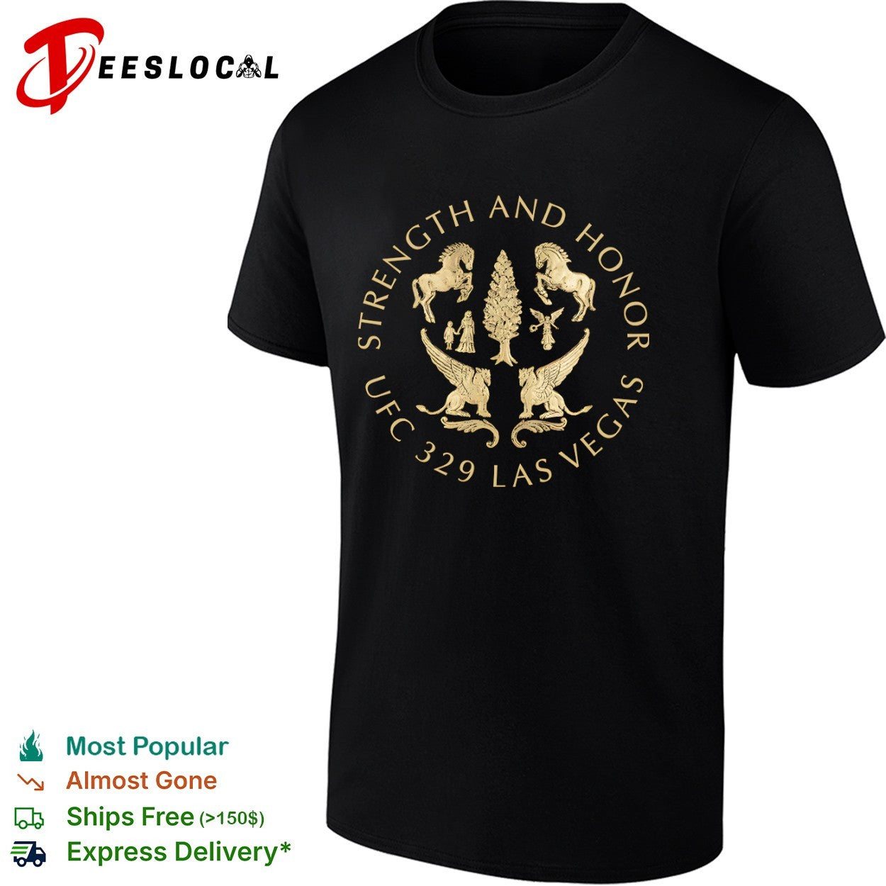 Strength and honor UFC 329 las vegas gladiator shirt