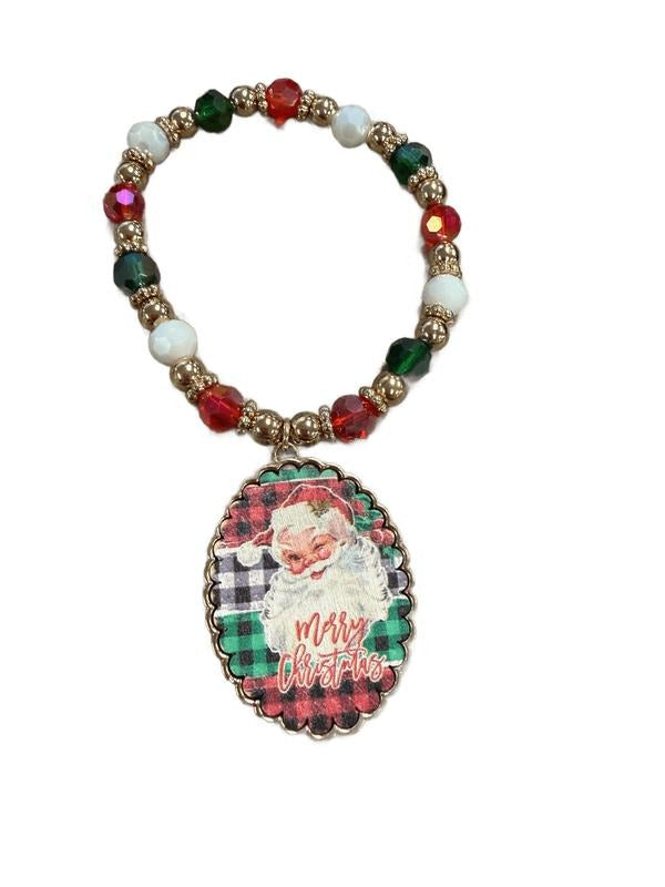 Stretch Christmas Bracelet With Santa Charm T-Shirts, Hoodie, Sweatshirt | PodTeesHub.com