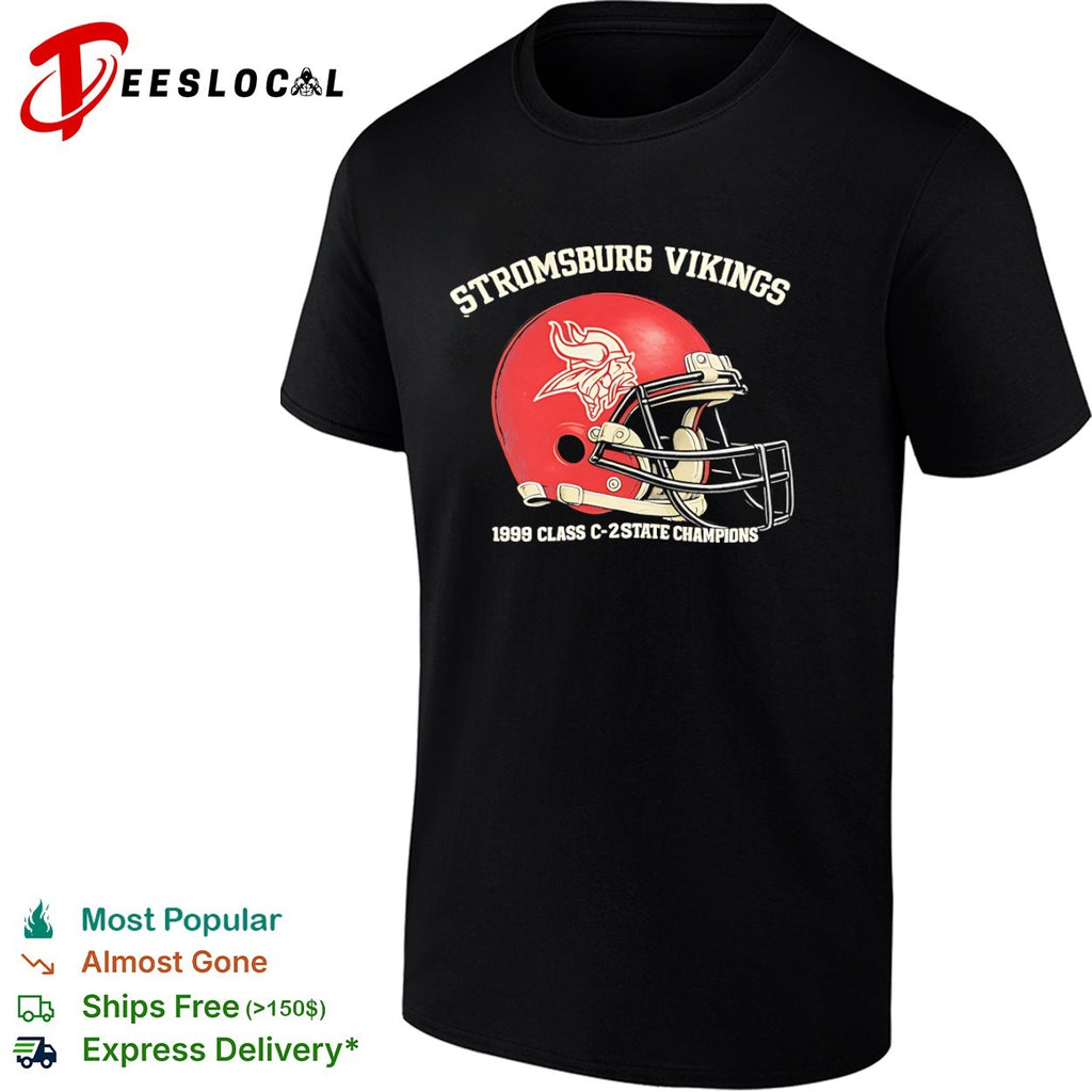 Stromsburg Vikings 1999 Class C 2 State Champions Football Helmet shirt