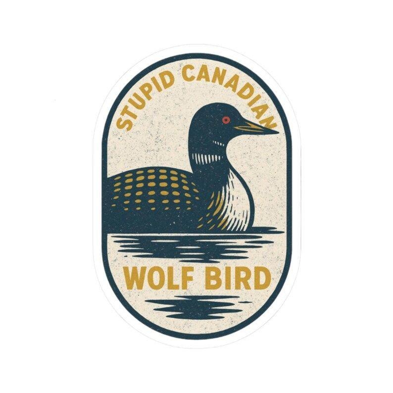 Stupid Canadian Wolf Bird Sticker Heated Rivalry T-Shirts, Hoodie, Sweatshirt | PodTeesHub.com