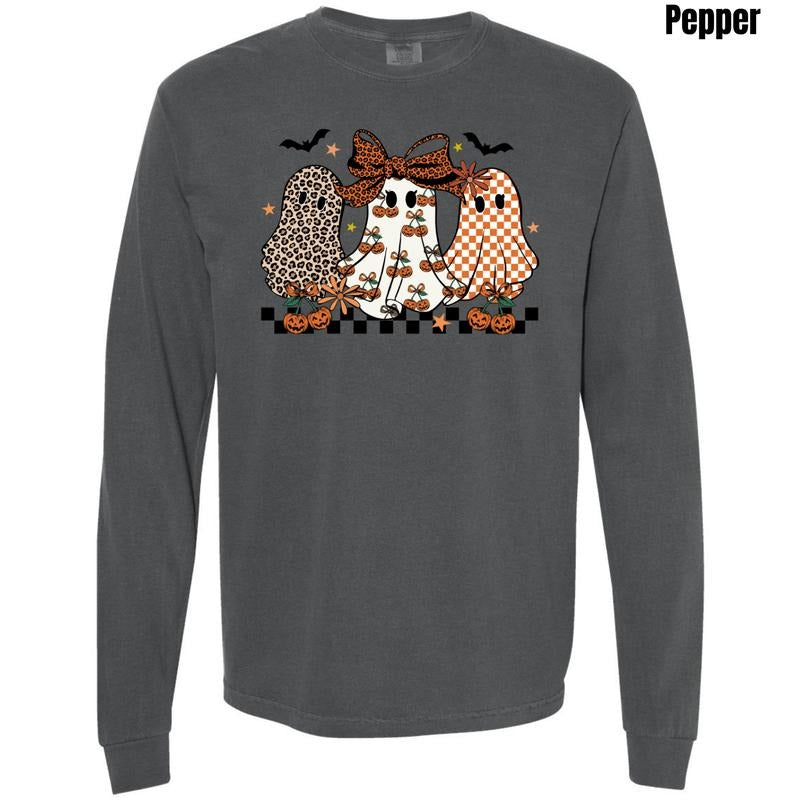 Stylish Ghost Group Long Sleeve Comfort Colors T-Shirt 'NLB' Hoodie, Sweatshirt | PodTeesHub.com