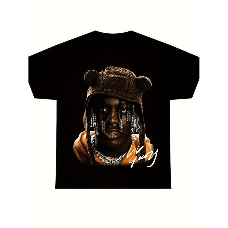 Stylish Retro Hip Hop Graphic Print Cotton T-Shirt For Men Lightweight And Breathable Summer Streetwear Fashion Essential...