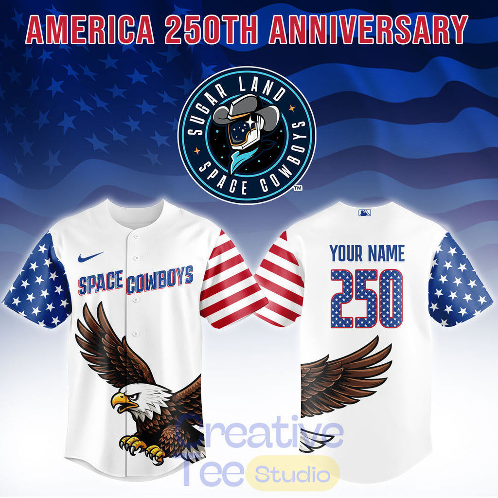Sugar Land Space Cowboys x 250America Anniversary Custom Baseball Jersey