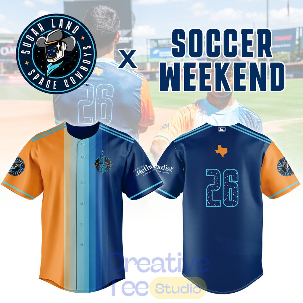 Sugar Land Space Cowboys x Soccer Weekend Special Baseball Jersey
