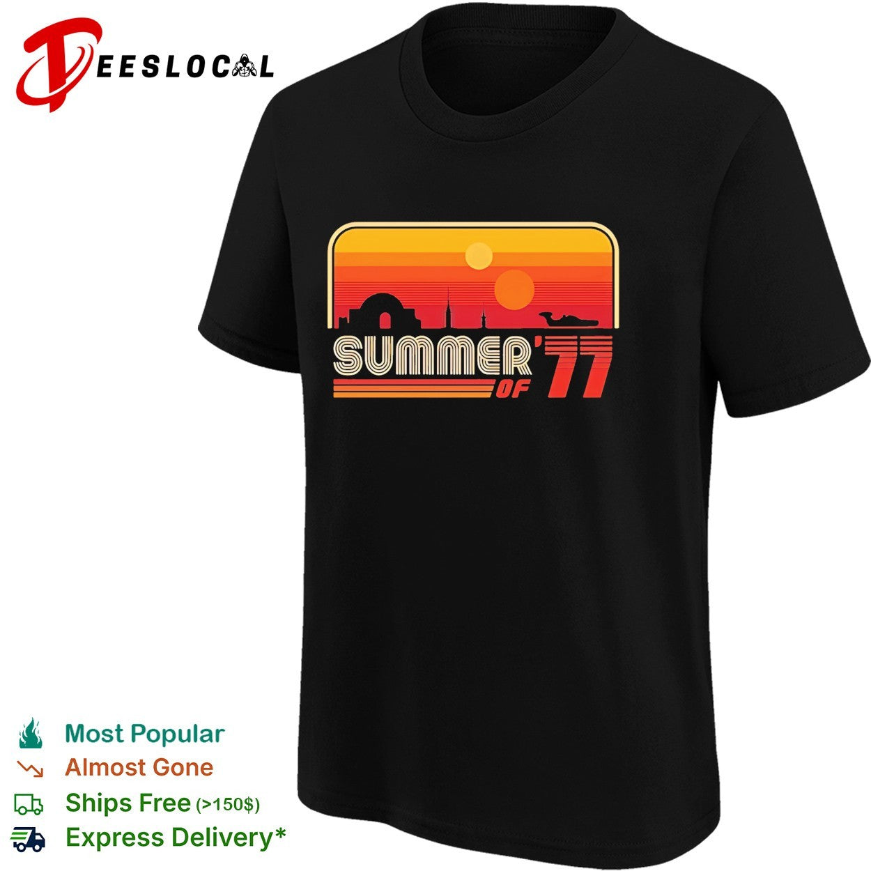 Summer of ’77 retro sunset vintage shirt