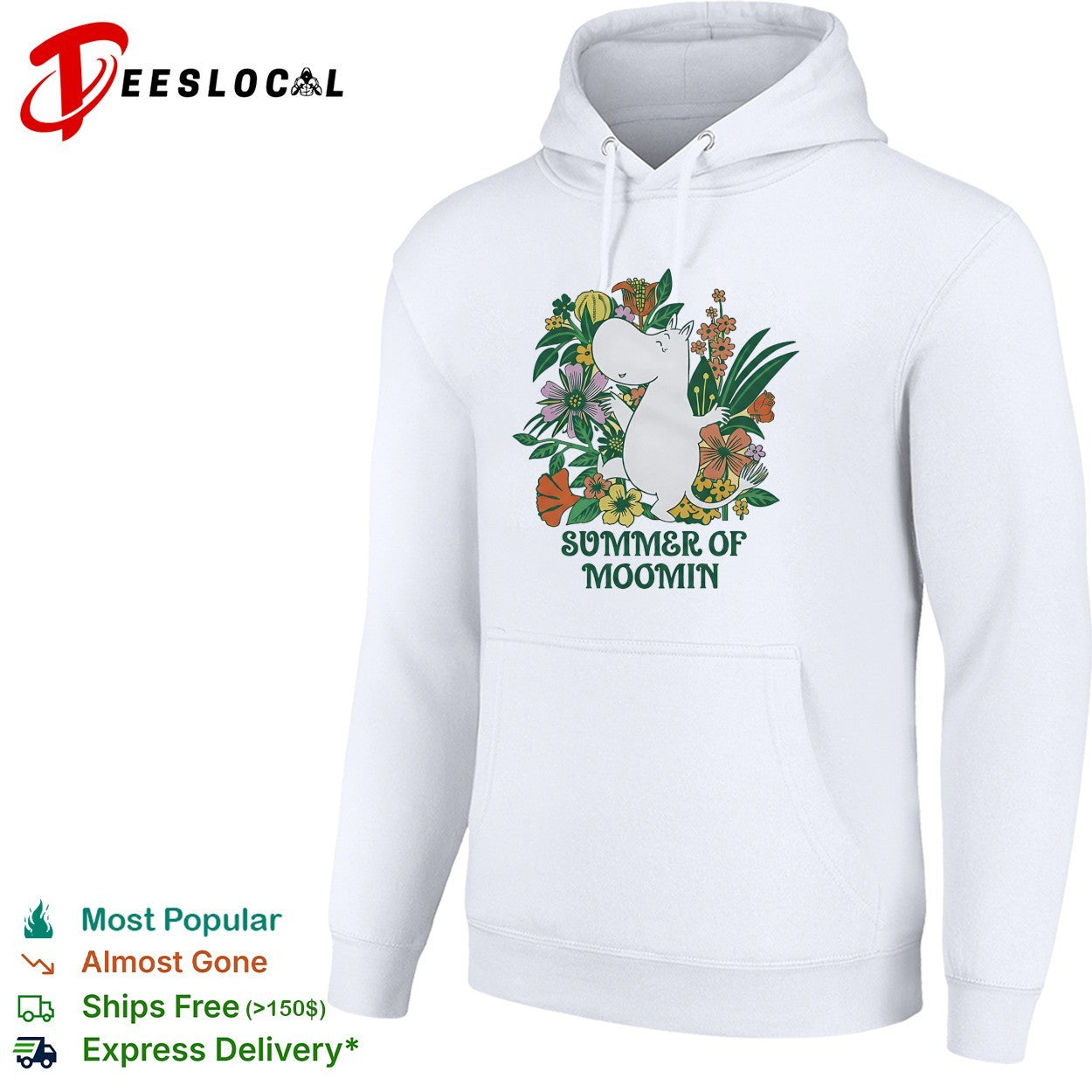 Summer of Moomin botanical flowers shirt