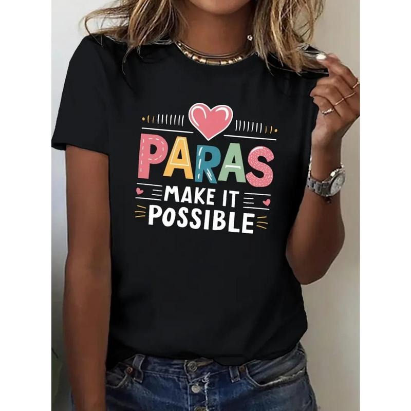 Casual Round Neck Short Sleeve Tee, Soft & Breathable Fabric for Spring/Summer, Spring Summer Top | Fashion Tshirt...