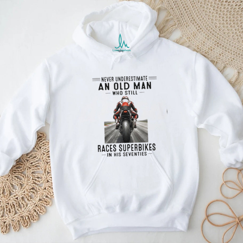 Superbike Racing Old Man Motorcycle Speed Rider Shirt