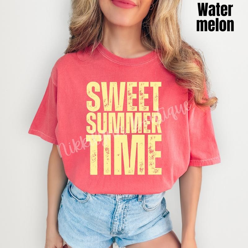 Sweet Summer Time Comfort Colors T-Shirt 'NLB' Hoodie, Sweatshirt | PodTeesHub.com