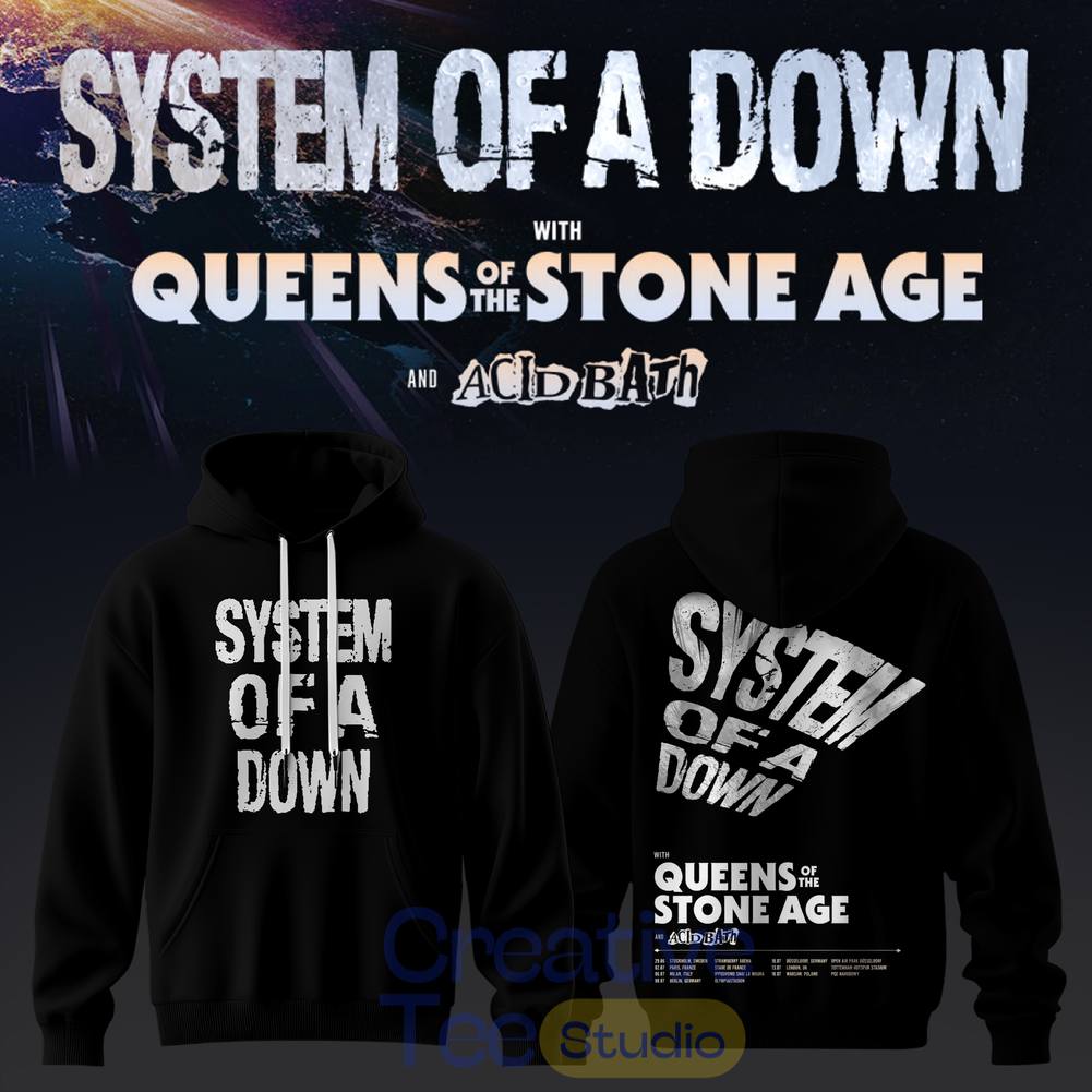 System of a Down UK & EU Tour 2026 Hoodie – Black