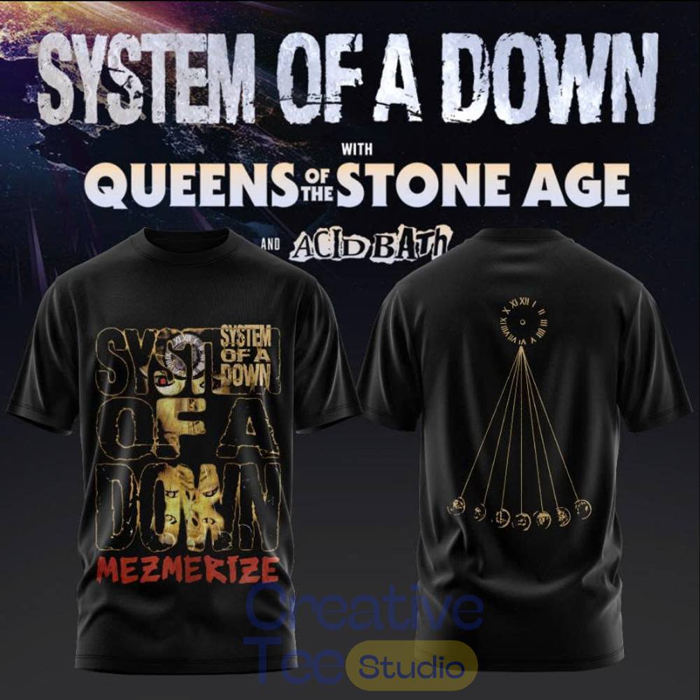 System of a Down UK & EU Tour 2026 Shirt – Black