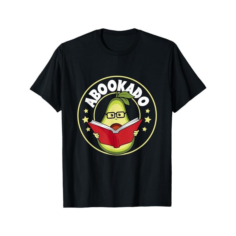 "T - shirt with 'Abookado' Text and Avocado Reading a Book Graphic" Hoodie, Sweatshirt | PodTeesHub.com
